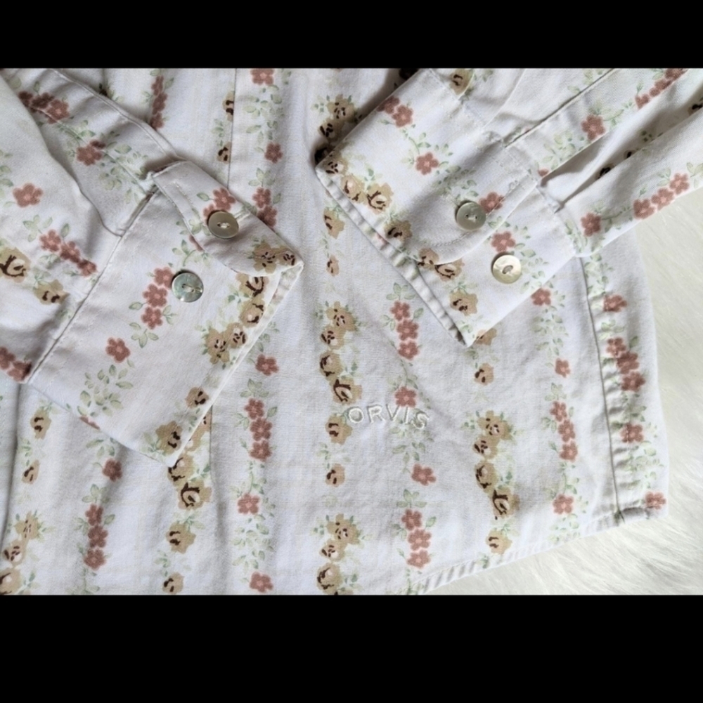 Orvis Womens Cream Floral Size 6 - Picture 5 of 10